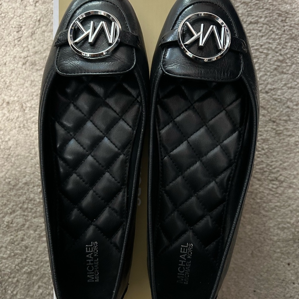 Michael Kors Black Quilted Ballet Flats